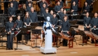 A robot conducts an orchestra in South Korea