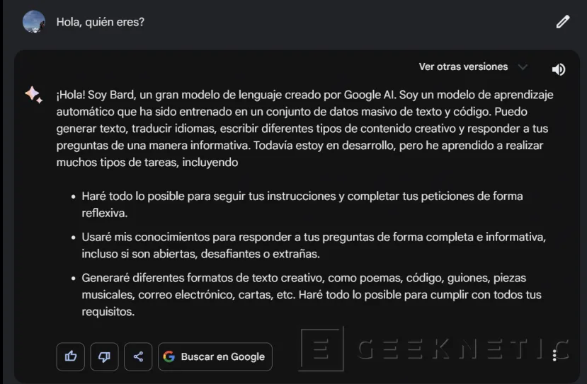 Geeknetic The AI ​​of Google Bard already speaks Spanish and arrives in Europe 1