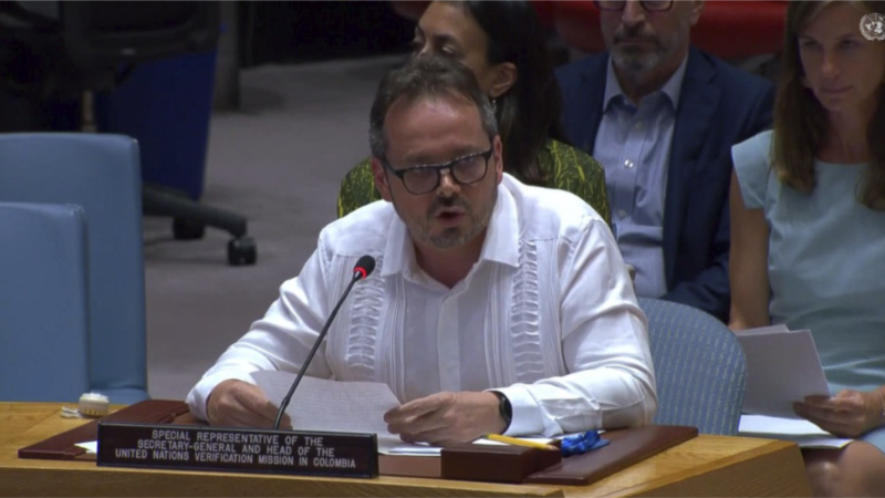 The UN highlights progress in the implementation of the peace agreement in Colombia, regrets persistent violence