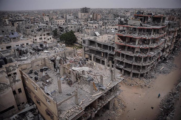 Buildings destroyed by the bombings carried out by the Israeli Army against Khan Younis as part of its offensive against the Gaza Strip (archive)