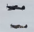 A pilot dies when the Spitfire fighter he was piloting crashes during an exhibition in England