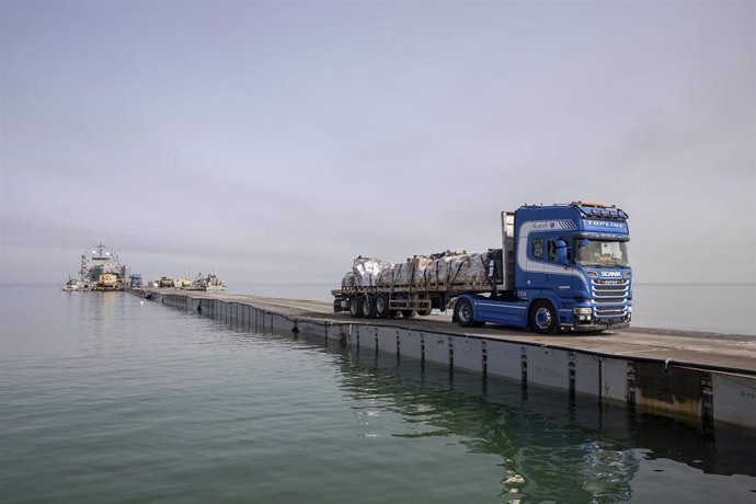 US-built pier on the coast of the Gaza Strip