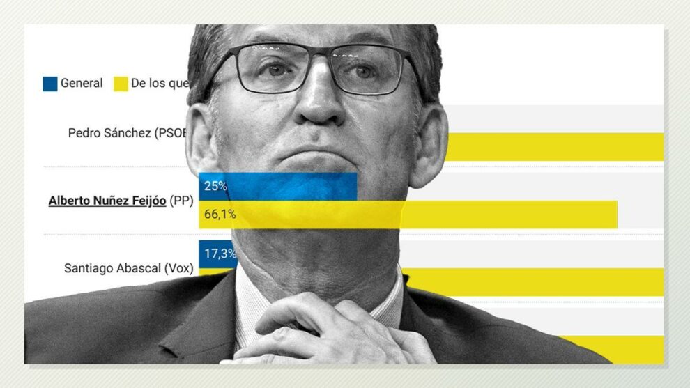 Feijóo is the worst valued political leader among his own voters