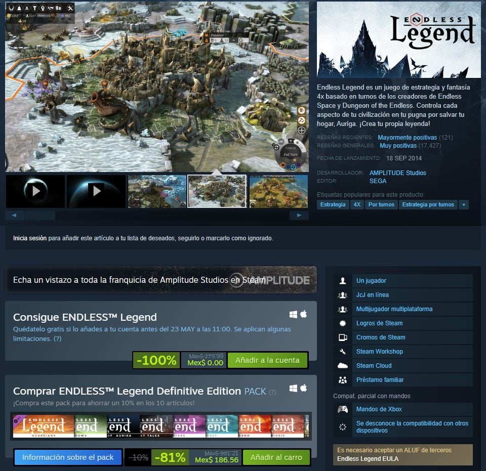 ENDLESS Legend is available for free on Steam