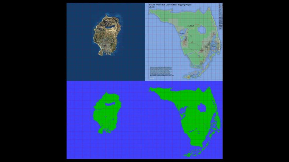 Comparison between GTA 5 and GTA 6 maps