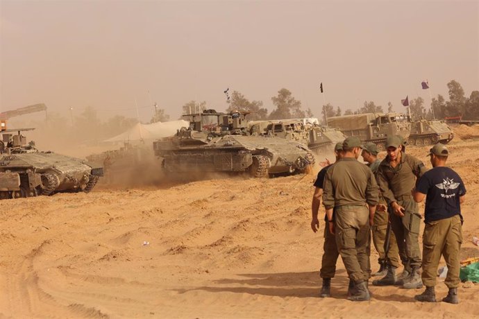 Israeli Army soldiers near the border with the Gaza Strip (file)