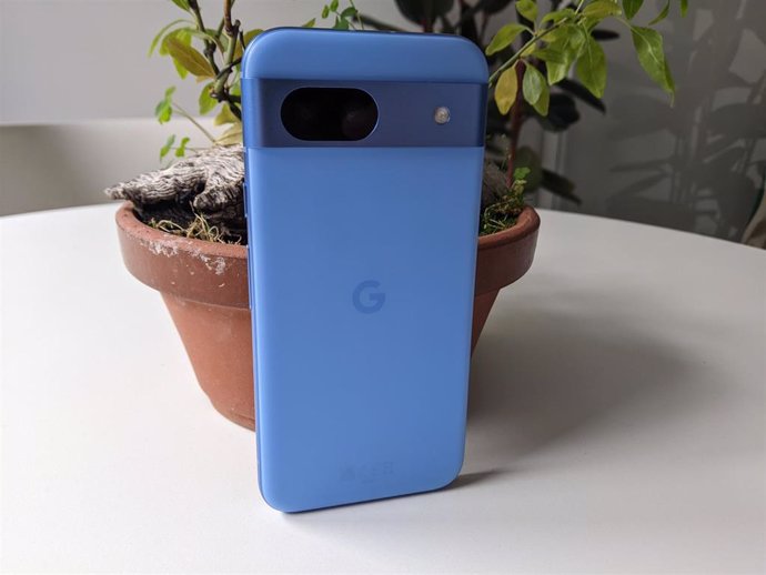 Pixel 8a in Light Blue