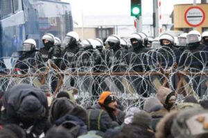 The border between Poland and Belarus, monitored by the authorities