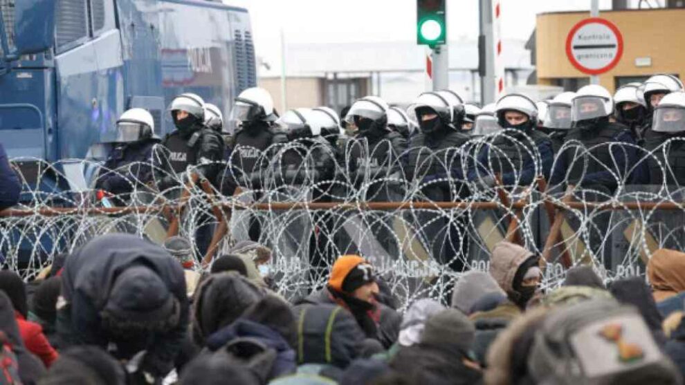 The border between Poland and Belarus, monitored by the authorities