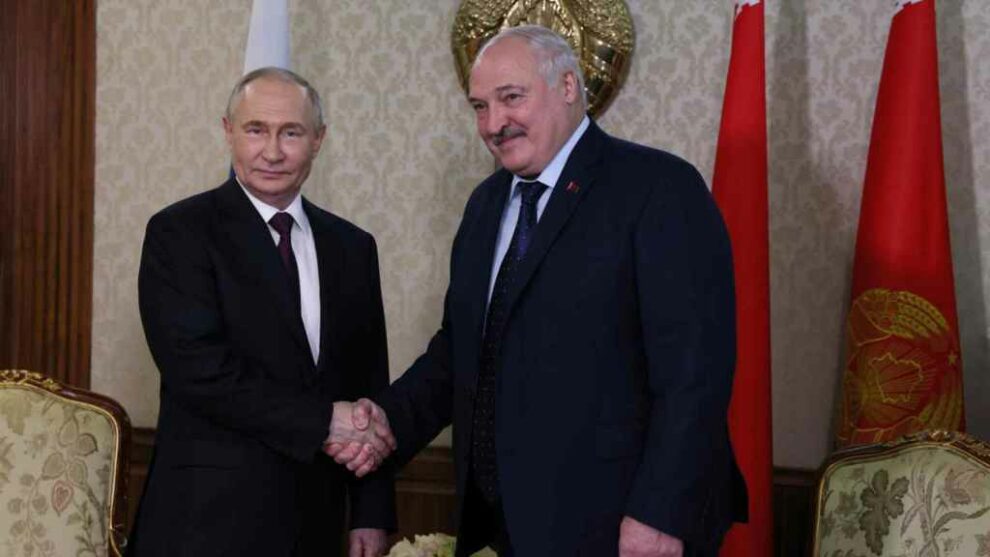 Putin this Friday with Alexander Lukashenko in Belarus.