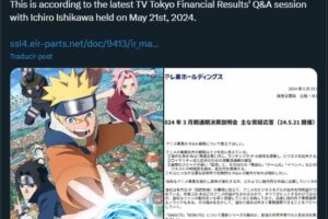 TV Tokyo's Ichiro Ishikawa revealed the release window for new Naruto episodes