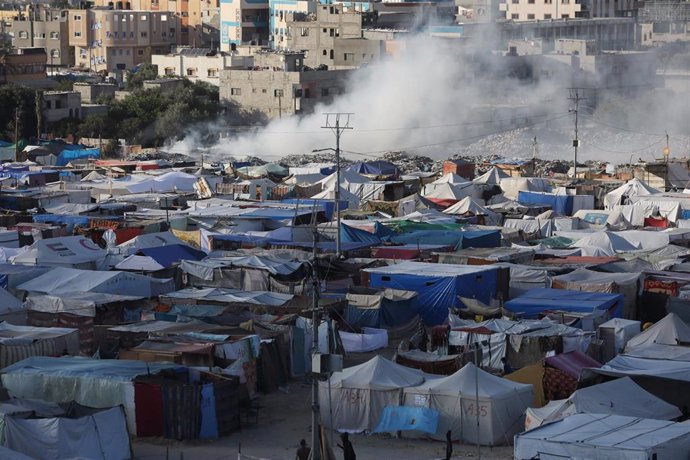 Tents for displaced people in the Gaza Strip