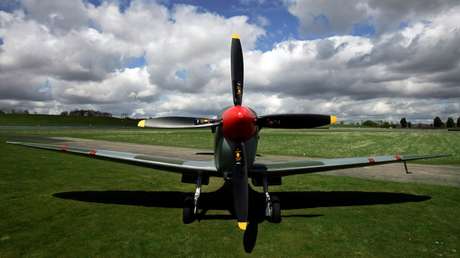 A British pilot dies when the World War II fighter he was piloting crashes