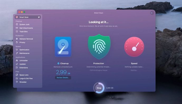 CleanMyMac Cleaning App Interface