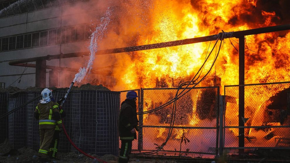 A night attack with missiles and drones from Russia damages energy infrastructure in Ukraine