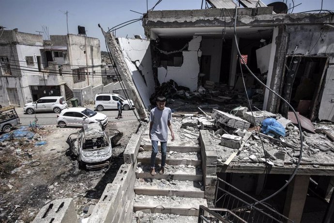 A destroyed house in a village near Jenin in the West Bank