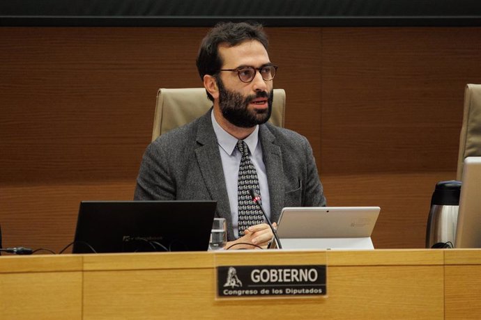 File - The Minister of Economy, Commerce and Business, Carlos Body, speaks during the Economy, Commerce and Digital Transformation Commission, in the Congress of Deputies, on January 31, 2024, in Madrid (Spain).