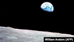 The iconic image of Earth, with the lunar surface in the foreground, taken by astronaut William Anders from Apollo 8, taken on December 24, 1968.