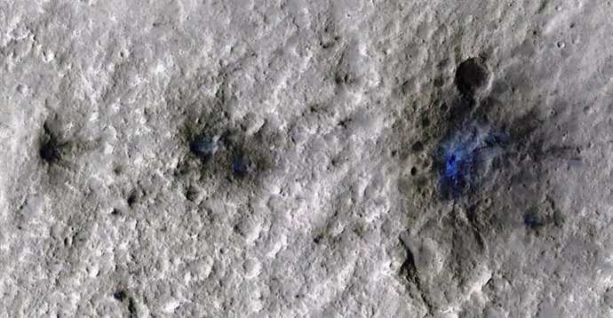 First meteorite impact detected by NASA's InSight mission;  The image was taken by NASA's Mars Reconnaissance Orbiter using its High-Resolution Imaging Science Experiment (HiRISE) camera.