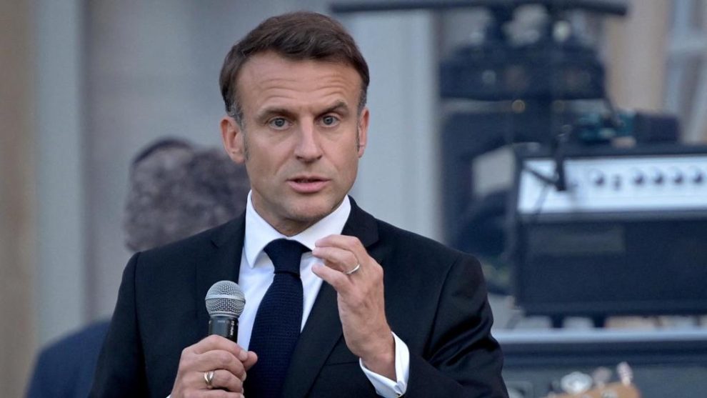 Emmanuel Macron, president of France, during the Music Festival, at the Elysée.