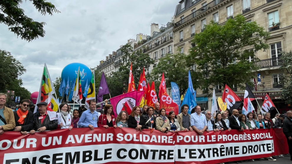 More than 350,000 people protest in France against the rise of the extreme right