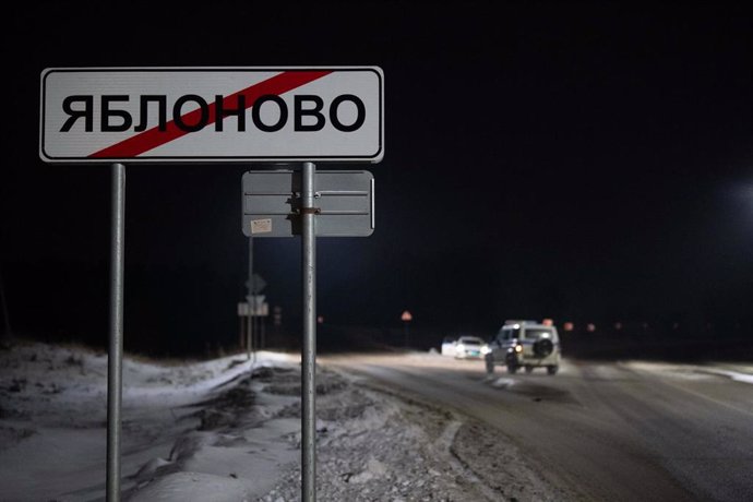 Archive - Exit sign for Belgorod, Russia