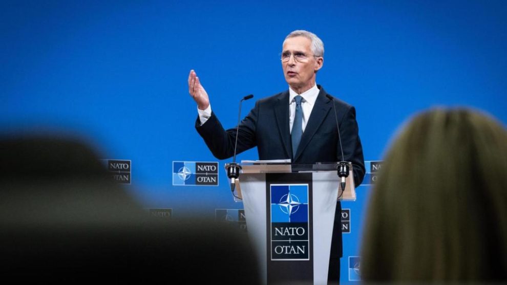 NATO Secretary General Jens Stoltenberg during his press conference after the meeting of defense ministers held last week