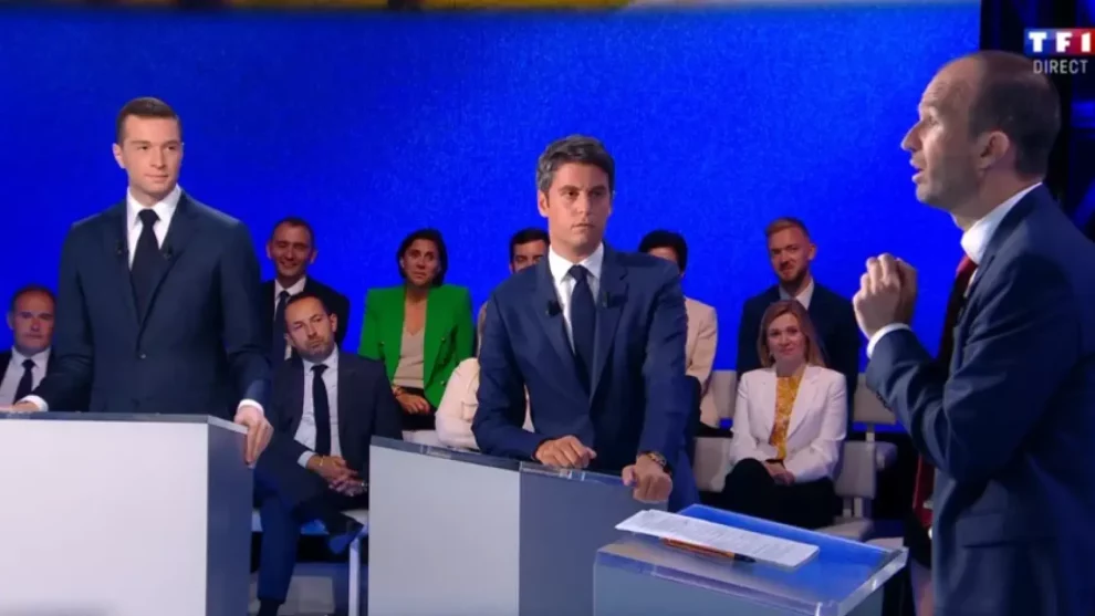 Tension in the first debate of the French legislative elections over taxes and immigration