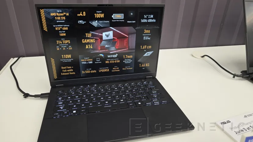 Geeknetic The ASUS TUF Gaming goes to 14 inches and introduces the AMD Ryzen AI HX 370 1