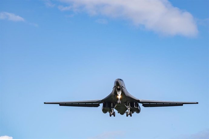 File - File image of a United States B-1B Lancer bomber.