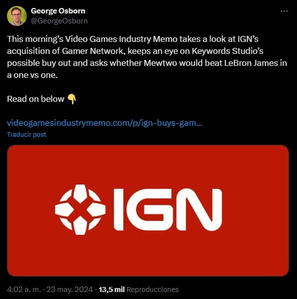 IGN bought Gamer Network, sparking criticism and diverse opinions