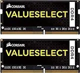 Corsair Value Select SODIMM 16GB (2x8GB) DDR4 2133MHz C15 Memory for Laptops/Notebooks - Black