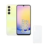 SAMSUNG Galaxy A25 5G 256 GB with Case, Android Mobile, Free Smartphone, Fast Charging, 50 MP Camera, Without Galaxy Buds FE, Yellow (Spanish Version)