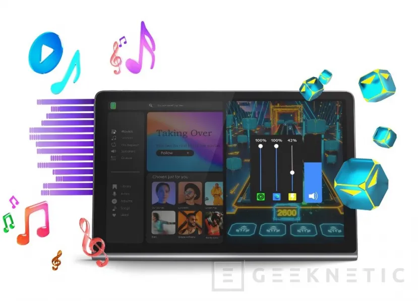 Geeknetic The new Lenovo Tab Plus tablet integrates no more and no less than 8 speakers with 26 W of power 1