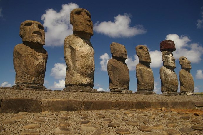 Archive - Famous ahu monuments on Easter Island or Rapa Nui, in Chile