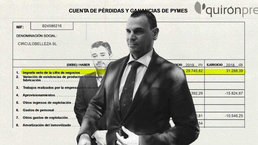 Ayuso's partner paid half a million to a senior Quirón official for a company that invoiced less than 30,000 euros