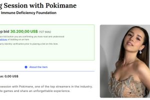 The auction to play with Pokimane caused a lot of interest and will give a lot of money to charity