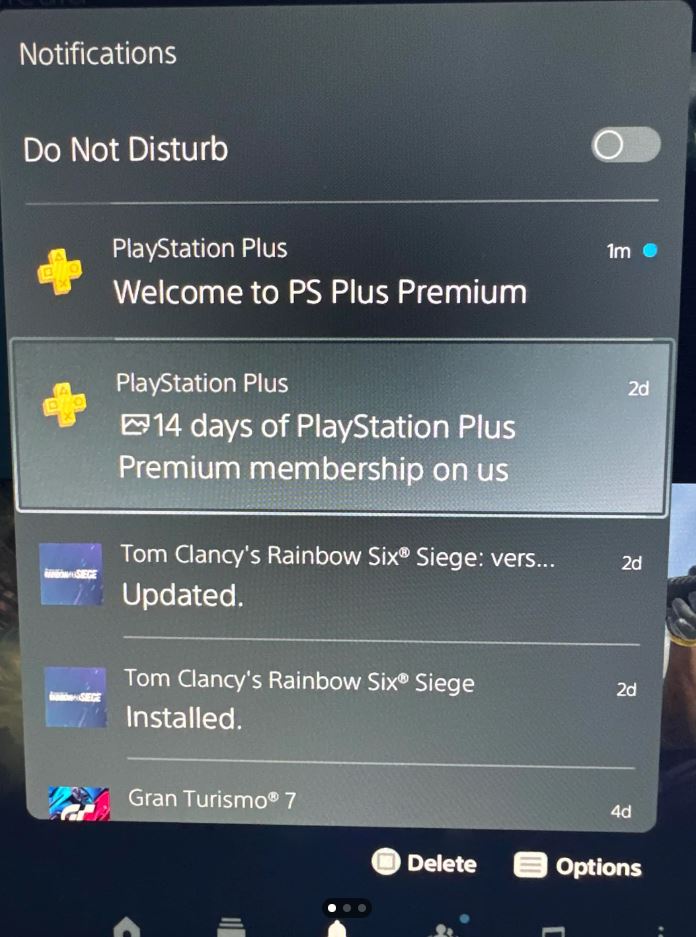 Player was surprised to receive a free 14-day trial of PS Plus Premium