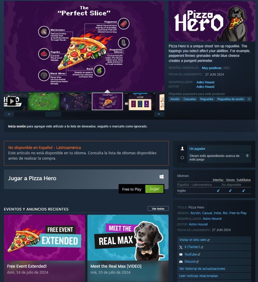 Pizza Hero is available for free on Steam for a limited time