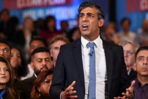 Rishi Sunak during a campaign event this week.