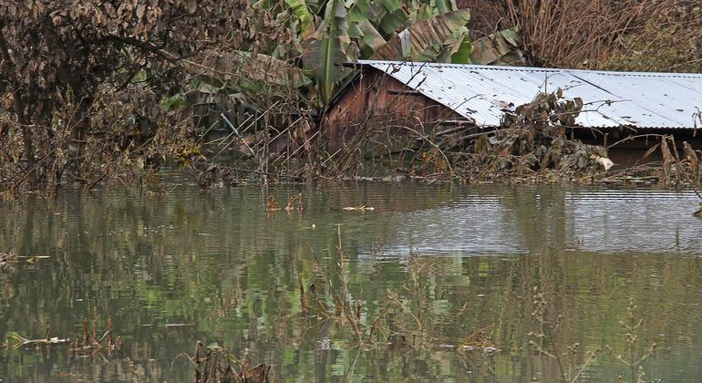 A town in Las Pacayas became a lagoon after Hurricane Eta passed through Guatemala.