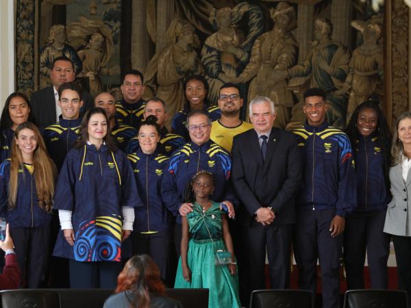 Colombian athletes and President Petro