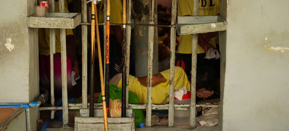 Prisoners live in conditions described as inhumane in the Manila prison, Philippines.