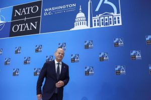 German President Olaf Scholz at the NATO summit in Washington on Thursday.