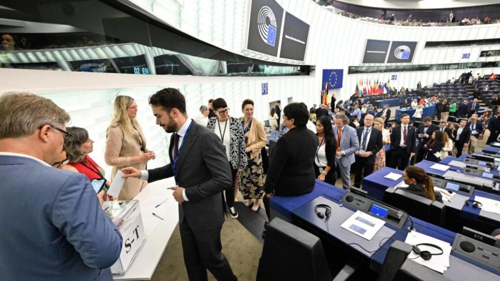 MEPs queue for vote on Ursula von der Leyen