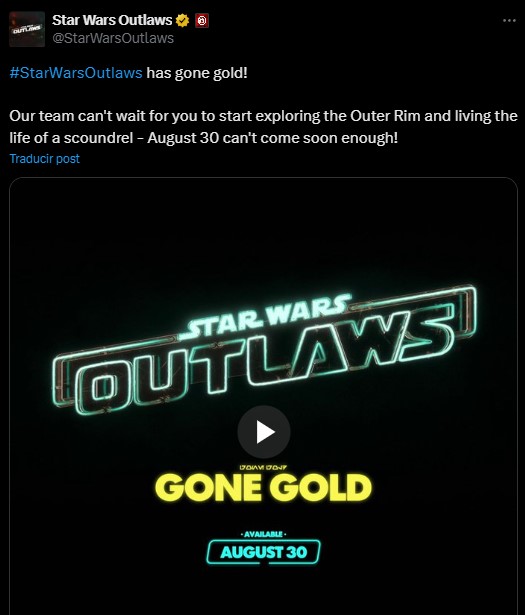 Star Wars Outlaws is now Gold, nothing will stop it from being released