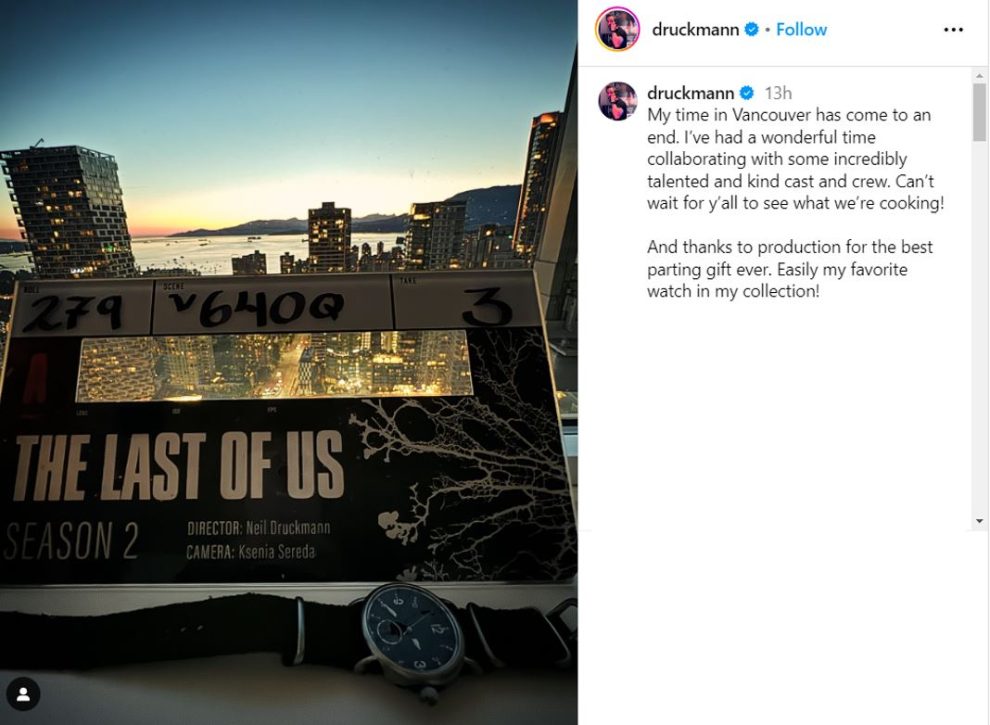 Neil Druckmann directed an episode of The Last of Us Season 2 and this is how he celebrates