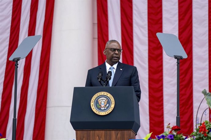 File - US Defense Secretary Lloyd Austin