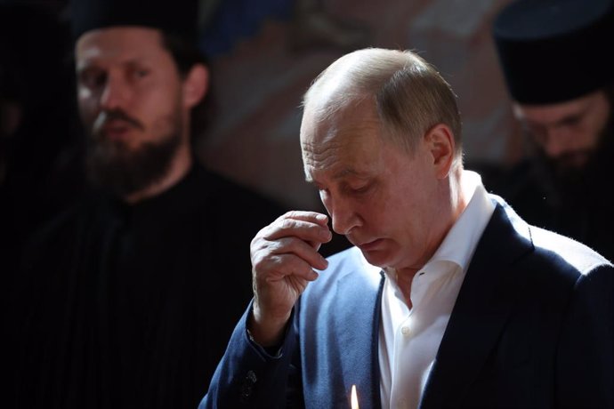 Russian President Vladimir Putin during a religious ceremony