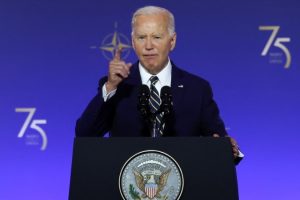 Ukraine will stop Putin, Biden tells NATO in forceful speech